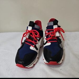 Christian Louboutin Navy and Red Sneakers